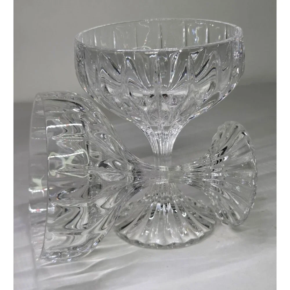 Set Of 4 Mikasa Park Lane Crystal Champagne Tall Sherbet Glasses 5 1/8